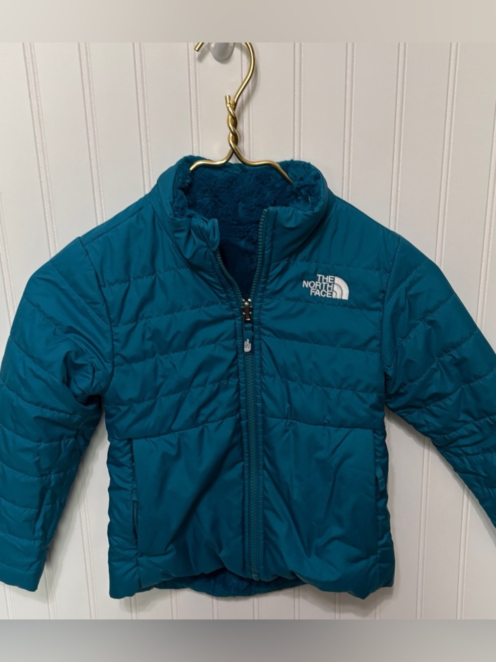 THE NORTH FACE  Mossbud Reversible Parka Fleece Jacket Youth Girls Size XXS 5